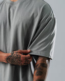 Camiseta Básica Boxy Fit Gris Claro