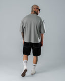 Camiseta Básica Boxy Fit Gris Claro