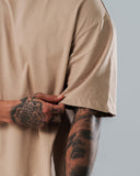 Camiseta Básica Boxy Fit Taupe