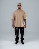 Camiseta Básica Oversize Taupé